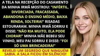 Recepção do casamento da minha irmã, a tela revelou tudo!