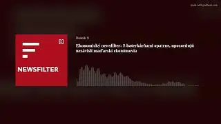 Ekonomick&yacute; newsfilter: S baterk&aacute;rňami opatrne, upozorňuj&uacute; nez&aacute;visl&iacute; maďarsk&iacute; ekon&oacute;movia