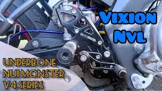 Cara Mudah Memasang Footstep Underbone NUI Monster V4 Series di Vixion