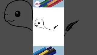 How to Draw a Sea Turtle 🐢  Easy Drawing for Kids #lidoartworks