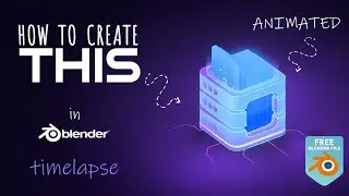 HOW TO CREATE ISOMETRIC SERVER ANIMATED | blender file is free in the description