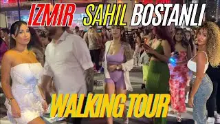 [4K] Izmir KARŞIYAKA Walking Tour - BOSTANLI Neighborhood | 🇹🇷 Turkey Travel 2021