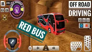 Ultimate Modren Bus Simulator Gameplay Red Bus Driving Route off roads Challenge 🏆 Fast driving