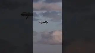 MQ-9 Reaper Landing at Lanzarote Airport.