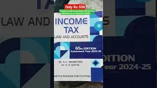 Income Tax Book....harry up guy's it's very helpful 👌🏻 only Rs500.     #studymotivation