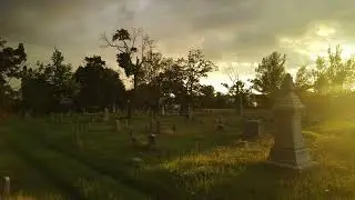 1767 North Burial Ground, Fall River, Massachusetts - Sunset Drone Fly Through in 4k