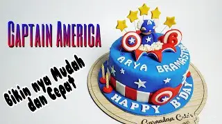 Cara Mudah Menghias Kue Ultah Kapten Amerika