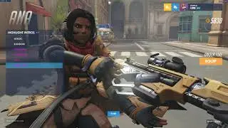 Overwatch l Sniper Ana Skin Spotlight (Emotes, Poses, Highlights & Gameplay)