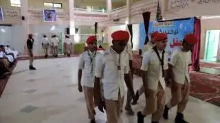 عرض الكشافة -  فقرة من فقرات الحفل الختامي  لثانوية  قصيباء ببريدة  1437/7/27 هـ