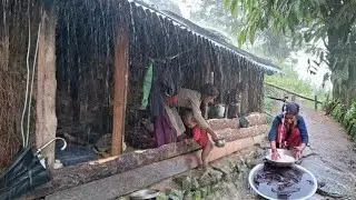 This Is Himalyan Nepali Mountain Village Life Heavy Rainy Day |Naturelly Village Dacumentary Video |