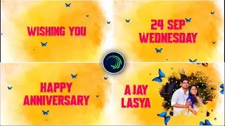 Beautiful Wedding anniversary video editing | Best happy anniversary wishes