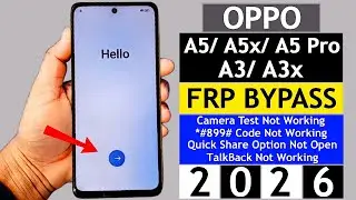 OPPO FRP Unlock 2026 | Camera Test Not Work ❌ | OPPO A5/A5x/A5 Pro/A3/A3x Frp Bypass Android 14/15