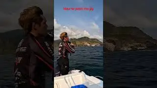 How to pitch the jig #tokayo #fishing #slowjigging #slowpitch #fishingvideo #fish #slowpitchjigging