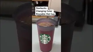 Satisfying Reusable Hot Cup Starbucks Changing Color #starbucks #starbuckscups  #shorts #viral