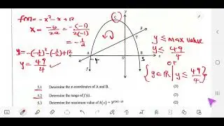 PARABOLA AND STRAIGHT LINE GRAPH GRADE 11&12 CAPS 