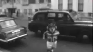 October 19, 1965 - The British football team mascot World Cup Willie, arriving at the FA in London