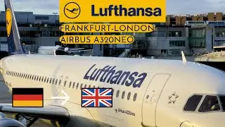 STORMY LANDING! Lufthansa Airbus A320Neo | FRA-LHR| Economy