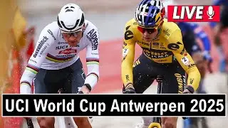 UCI World Cup Antwerpen 2025 LIVE COMMENTARY Cyclocross - Mathieu van der Poel vs Wout van Aert