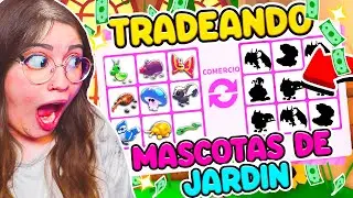 TRADEANDO *SOLO* TODAS LAS NUEVAS MASCOTAS DE JARDÍN en ADOPT ME!! (Roblox) 🌻