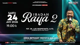 Ibadah Raya On-Site 2 (Tatap Muka) - Gereja Bethany Yestoya - 24 Jan 2026 - Pdt. Luki Krispriyanto