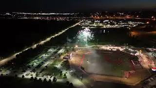 Fireworks at the Corn Crib ballpark