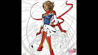 Coloring Captain Marvel! 5/13/22 #avengers #shorts