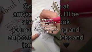 Book journaling and annotating tips and tricks coming soon. #booktube #bookjournal #bookish #books
