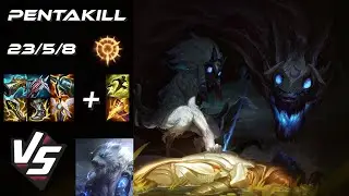 JUNGLE Kindred vs Volibear [PENTAKILL] - EU Grandmaster Patch 25.19