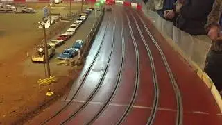 Nostalgia hard body slot car racing at The Cave Speedway
