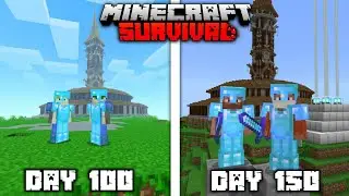 We Survived 150 Days In Minecraft Building a Base | Minecraft Survival | Space Bar Gaming