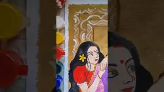 Bengali Couple Drawing 🪷🦢#treanding #drawing #ytshorts #shortsfeed #shorts #watercolor