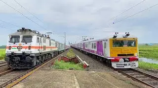 Dangerous 130 Kmph RAJDHANI Overtake | Howrah RAJDHANI overtakes Howrah Fast Local