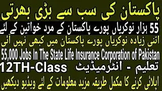 55,000 Jobs In The State Life Insurance Corporation of Pakistan l Apply Now All Pakistan