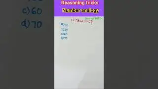Number analogy#reasoning tricks#competitive  #education#logic #rrbntpc2026#maths#number analogy