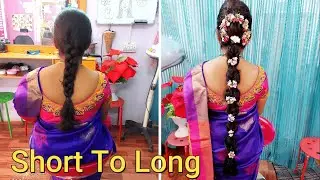 Poolajada with Savaram // Messy Braid Using Savaram // Messy Braid For Short Hair // Savaram Jada