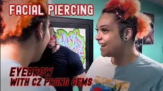 Facial Piercing | Eyebrow | CZ Prong Gem Tops ✨