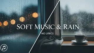 Lluvia y musica suave. Con fondo negro