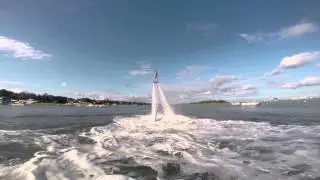Jake's first backflip on the FlyBoard w Carolina FlyBoard