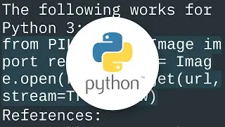 How do I read image data from a URL in Python?