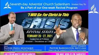 06: I will go: For Christ in this Crisis Revival Series || #sydenhamsdalive || February 25, 2021