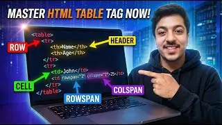 Master HTML Table Tag in Detail: tr, th, td, rowspan, colspan Explained