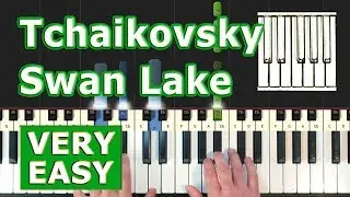 Tchaikovsky - Swan Lake Theme - VERY EASY Piano Tutorial (Synthesia)