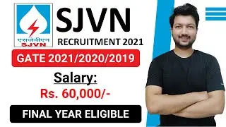 SJVN Recruitment 2021 | PSU with GATE | GATE 2019/2020/2021 | Latest Jobs Recruitment 2021