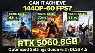 Zotac RTX 5060 8GB | Can it Run Latest Games at 1440P - 60 FPS | Optimized Settings Guide | 10 Games