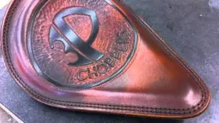 Custom leather Chopper Harley Davidson Motorcycle Seats and