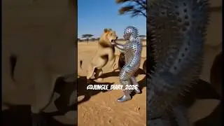 Lions Attack Spiked Man!😱🦁ライオン襲撃！棘鎧男無傷！शेरों का हमला! कांटेदार आदमी अक्षत! 2026 #viral #shorts