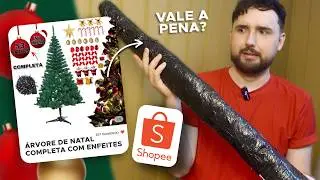 😱 COMPREI UMA ÁRVORE DE NATAL NA SHOPEE | Árvore de Natal Completa com Enfeites | Vale a Pena?
