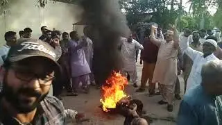 Protest on judgment against nawaz Sharif,maryam and safdr pmln leaders