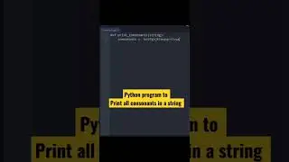 Python program to print all consonants in a string 