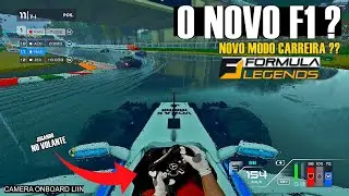 FORMULA LEGENDS -  O NOVO F1 ?? MODO CARREIRA ??? CORRIDA NA CHUVA COM VOLANTE G29 !!! EP 01